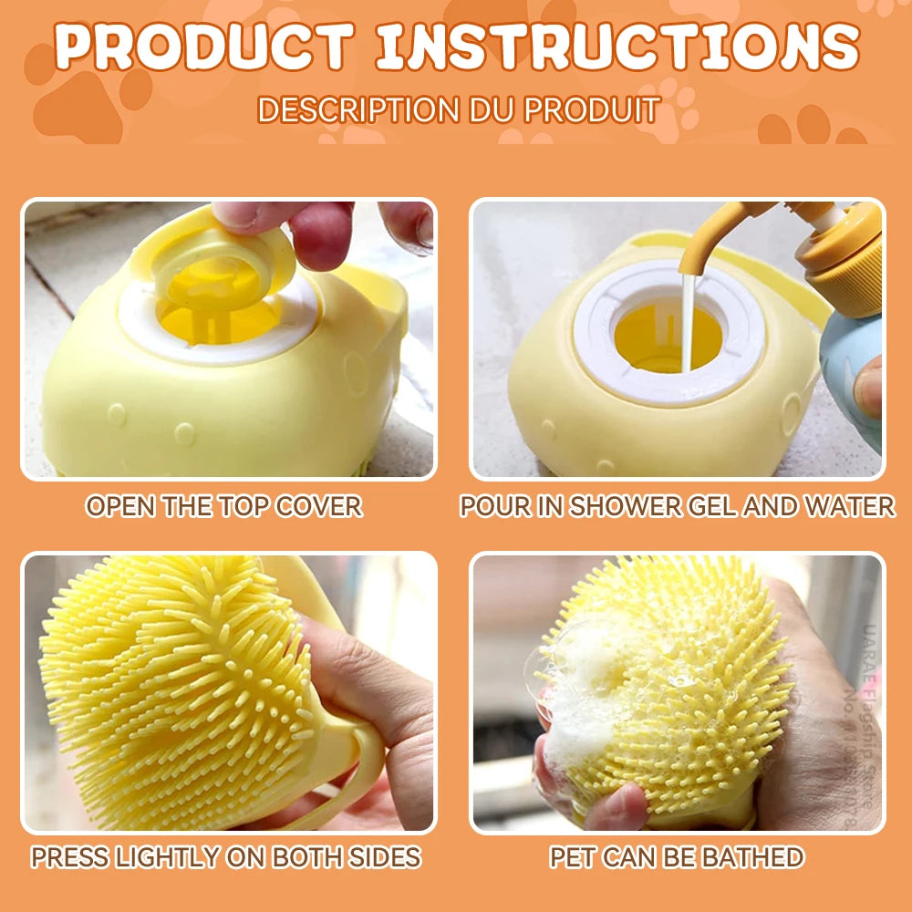 Cute Pet Bath & Massage Brush